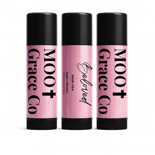 Beloved – Sugar + Blossom Tallow Lotion Stick